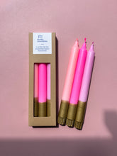 Lade das Bild in den Galerie-Viewer, Set 3 Kerzen Lachs*Neonpink*Rosa*GOLD in Verpackung
