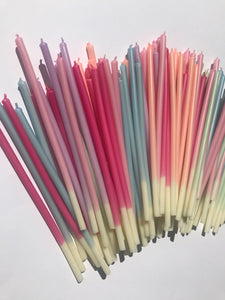 10 cake candles - a colorful mix