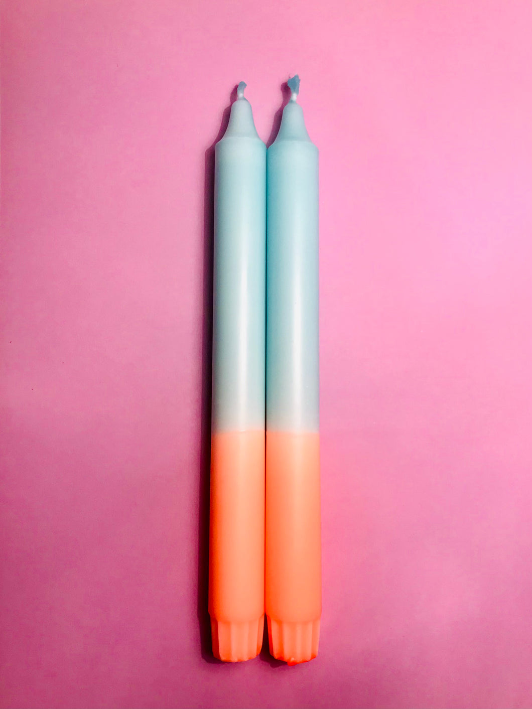 2 candles in blue*pink