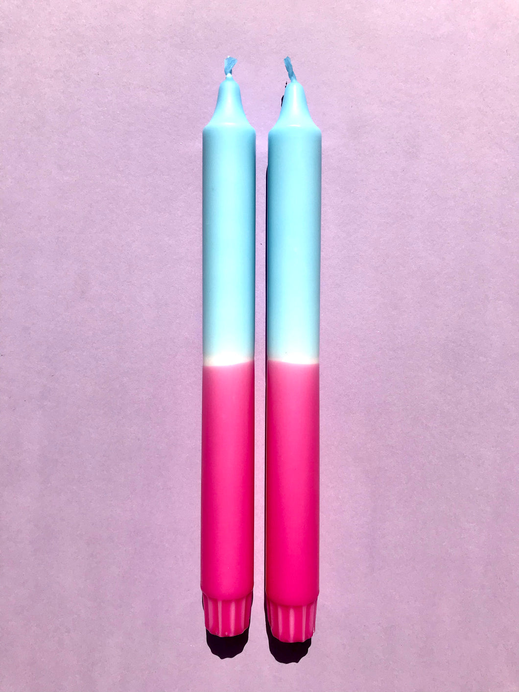 2 Kerzen Pink*Hellblau
